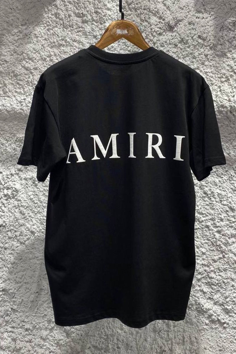Amiri Чёрная мужская футболка logo-print