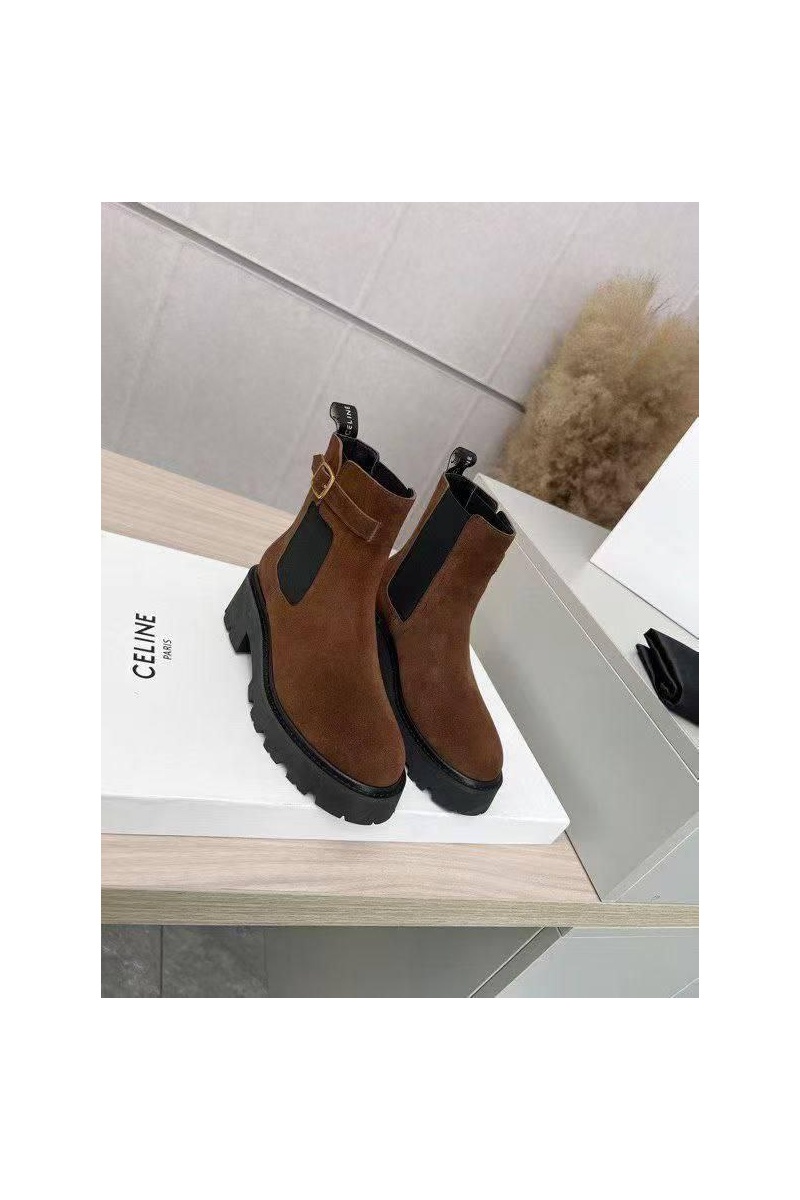 Celine Женские замшевые сапоги premium - Brown