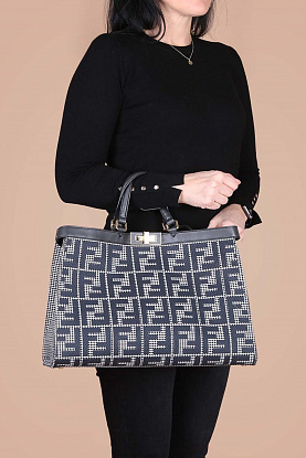 Женская сумка X-Tote shopper FF embroidery 41x28 см (2 расцветки)