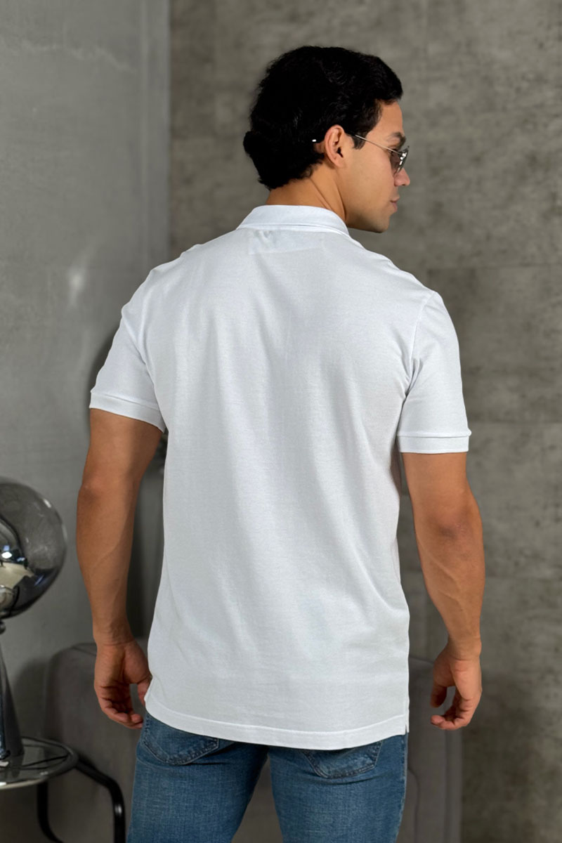 Lacoste Мужское поло белого цвета 