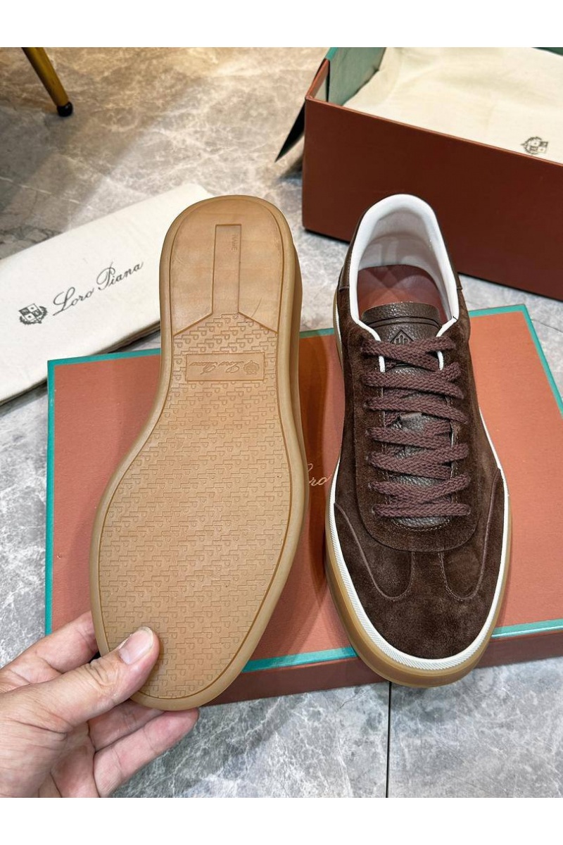 Loro Piana Мужские замшевые кроссовки Tennis Walk