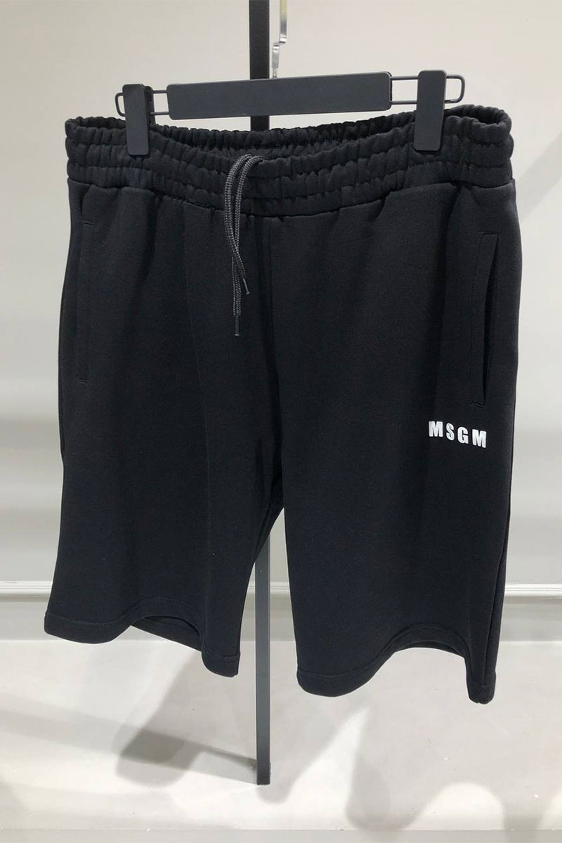 Designer Clothing Мужские чёрные шорты MSGM