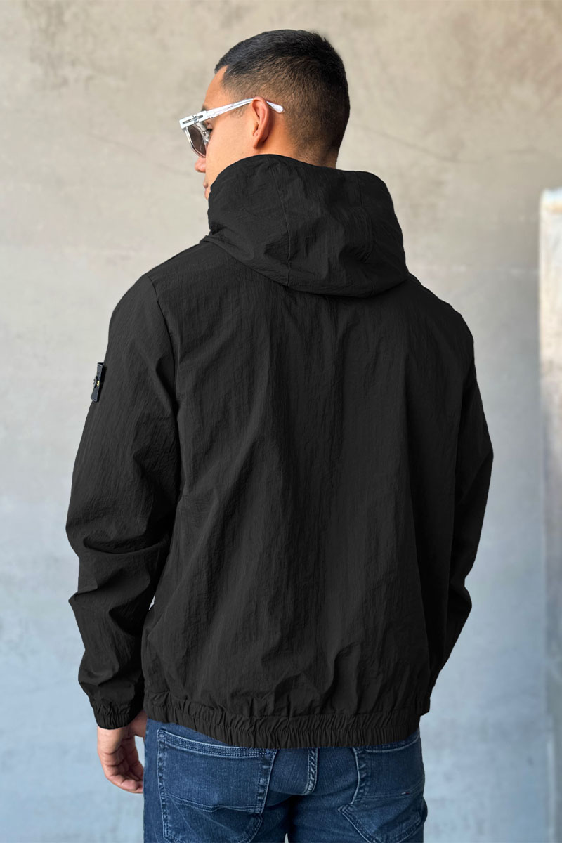 Stone Island Куртка чёрного цвета compass-patch 