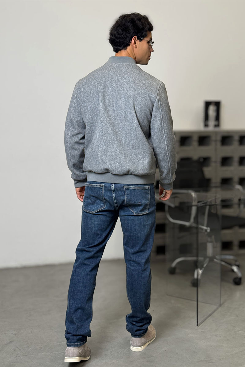 Loro Piana Мужской бомбер серого цвета