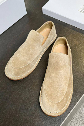 Замшевые женские лоферы Maison Margiela Premium - Beige