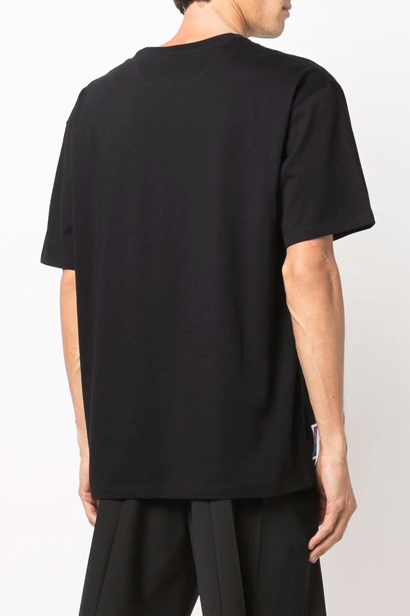 Valentino Мужская чёрная футболка brocade patch