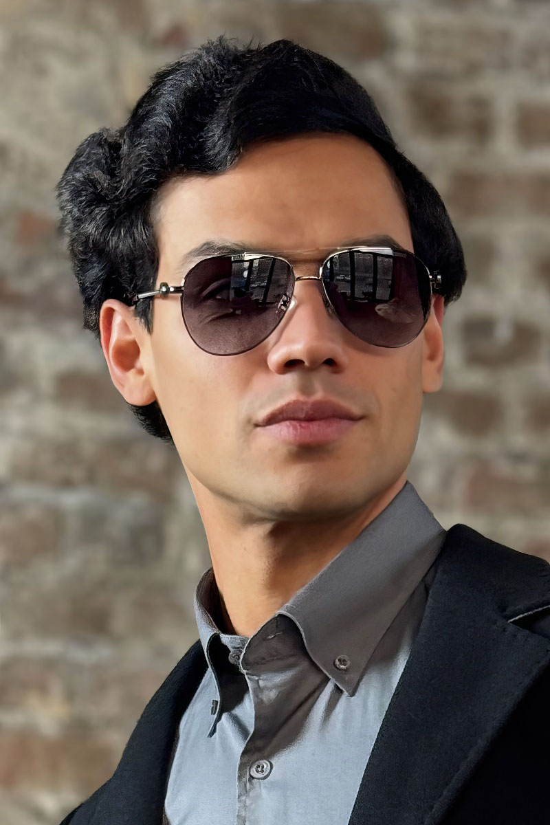 Versace Солнцезащитные очки Aviator - Black