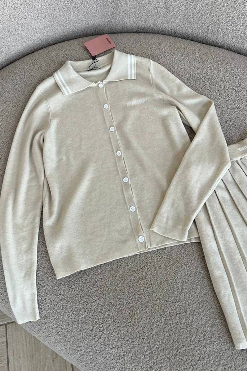 MIU MIU Женский бежевый костюм двойка 
