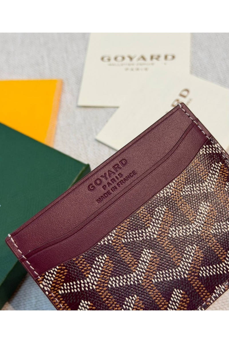 Designer Clothing Кожаный кардхолдер Goyard Saint Sulpice premium 10.5x7 см