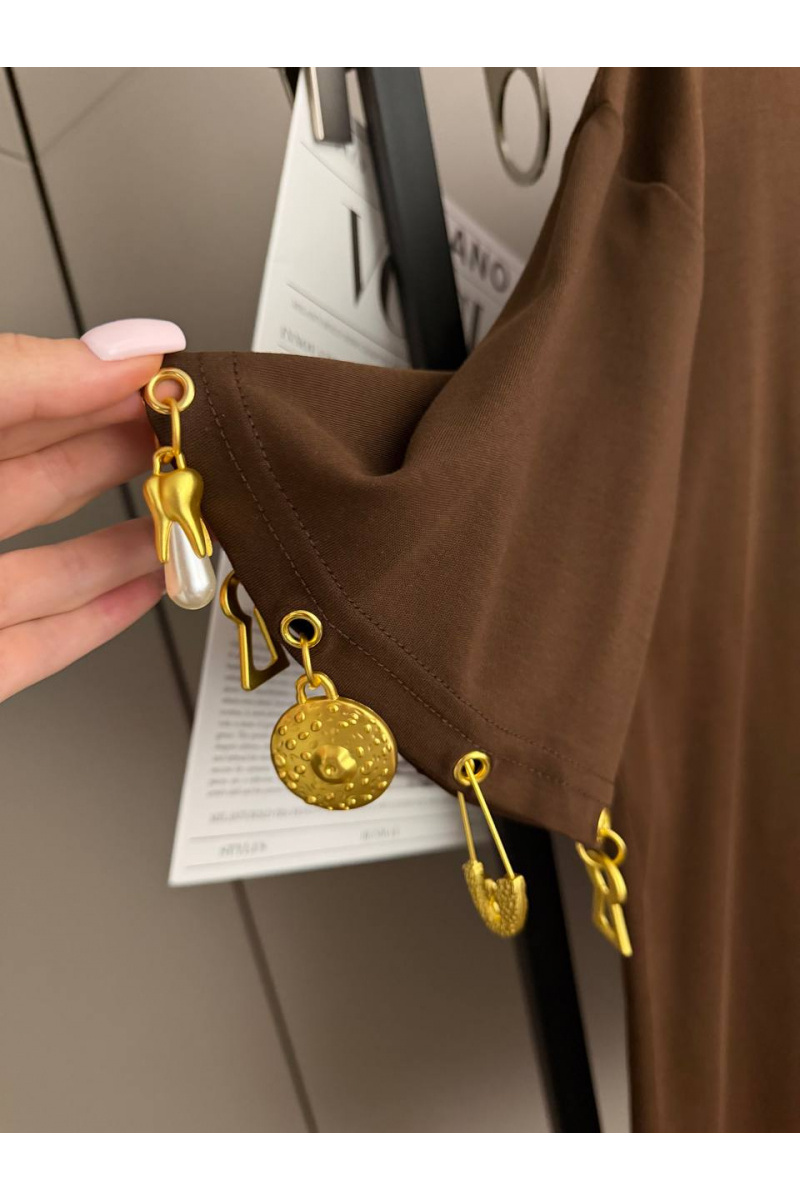 Schiaparelli Женская базовая футболка premium - Brown