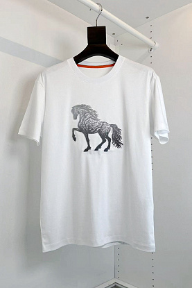 Мужская футболка horse logo - White