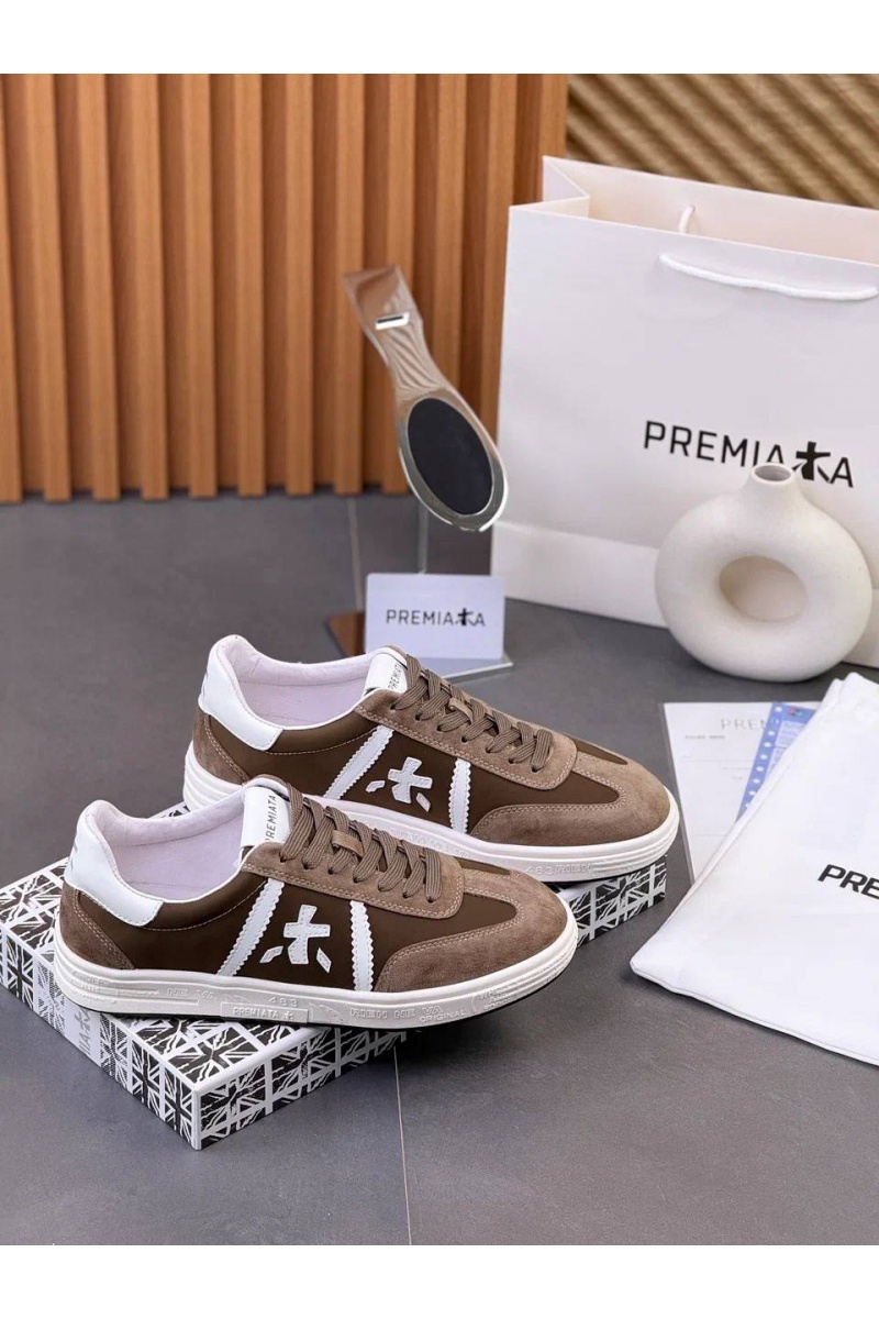 Premiata Комбинированные кроссовки Bonnie - Brown