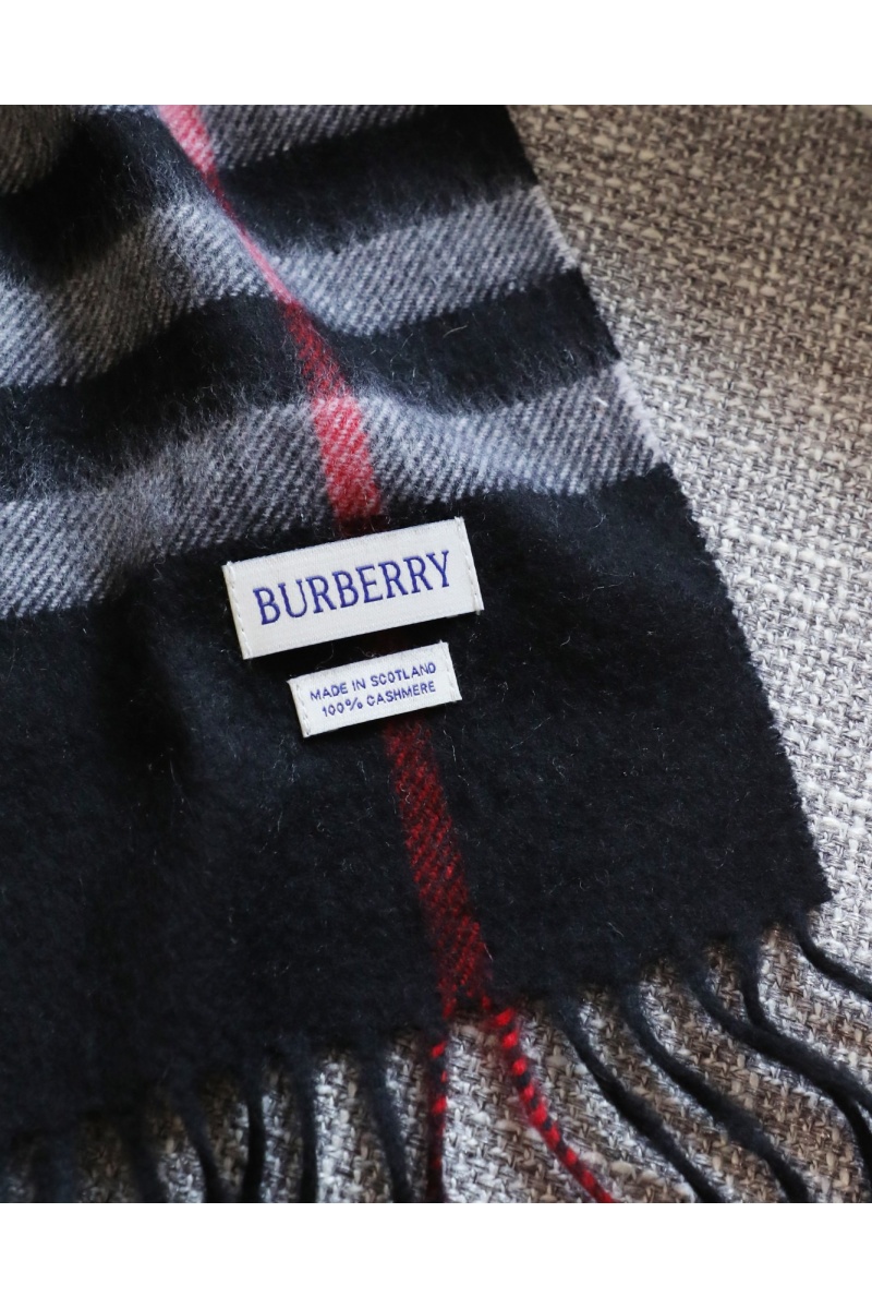 Burberry Шарф two-tone Check premium 168x30 см - Black