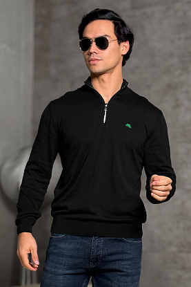 Мужская кофта  zip-up - Black