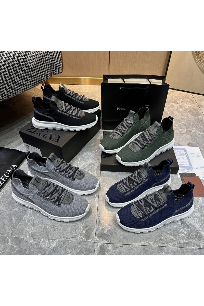 Zegna Мужские текстильные кроссовки 