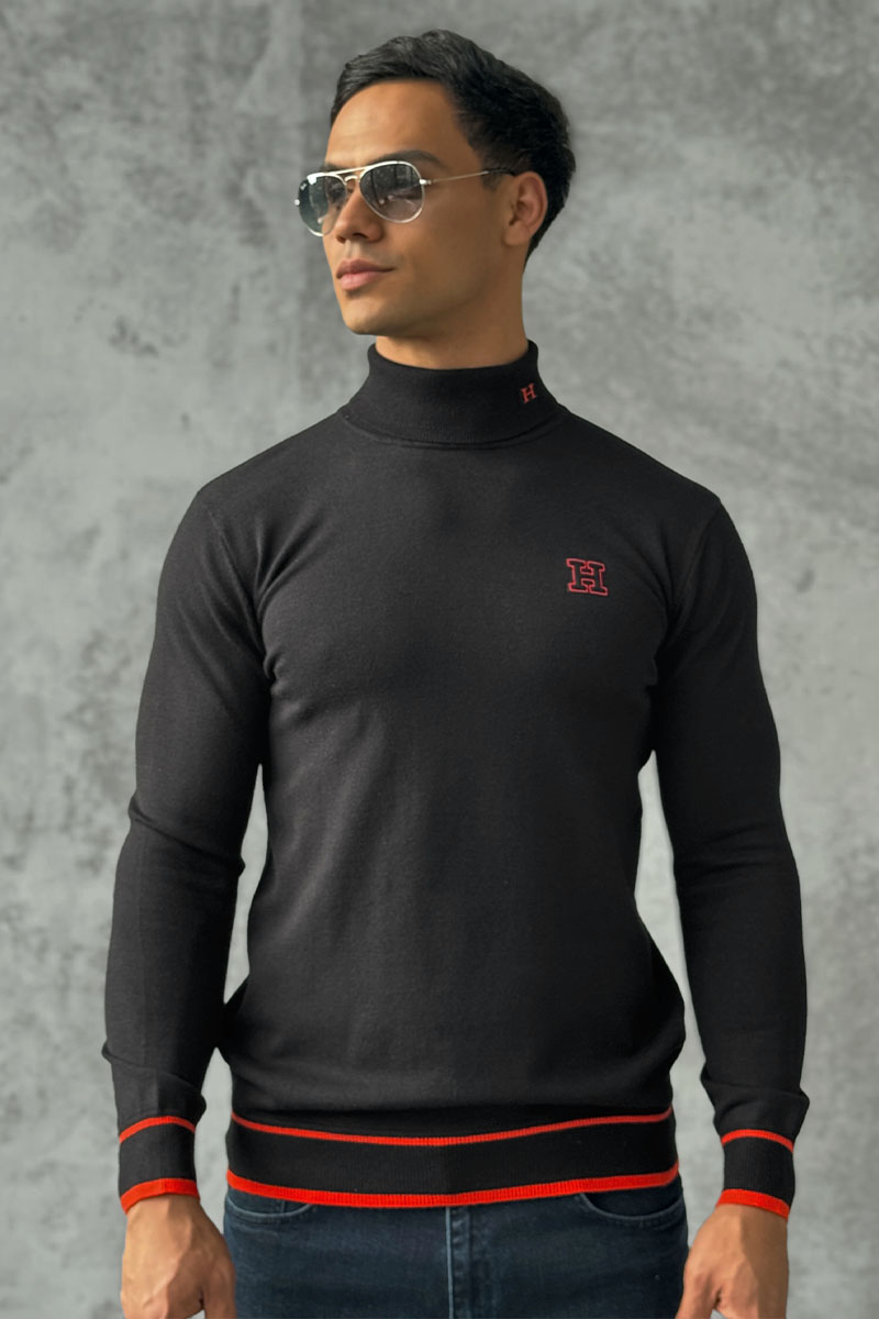 Hermes Мужская чёрная водолазка Premium