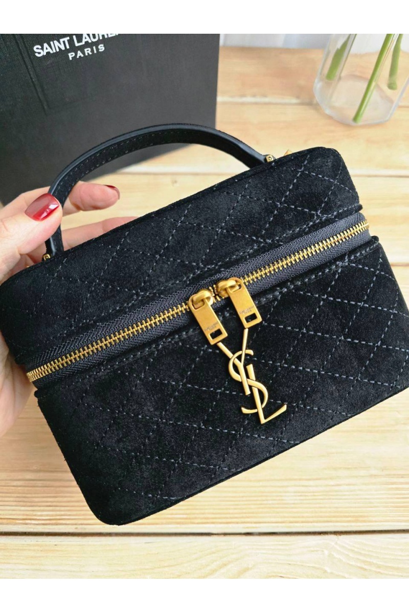 Yves Saint Laurent Замшевая сумка Gaby Vanity 17x12 см