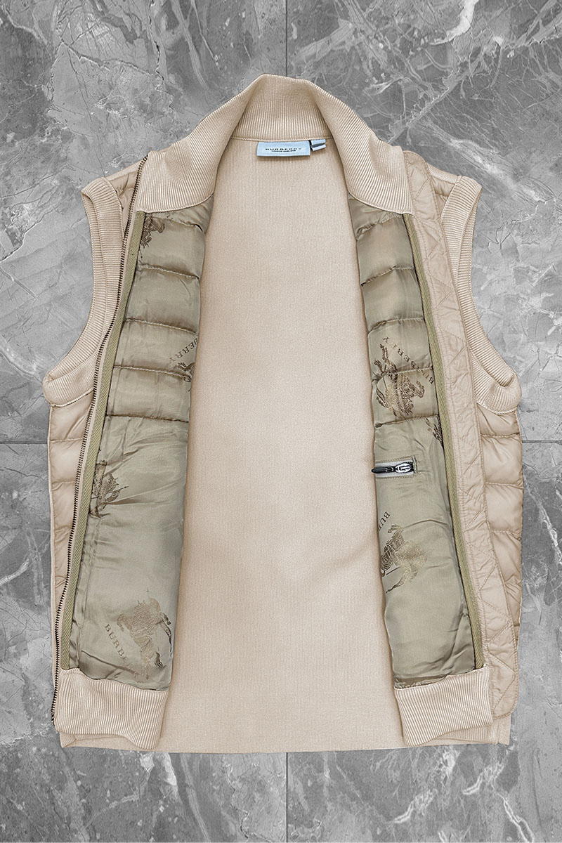 Burberry Мужской жилет TB metallic logo - Beige