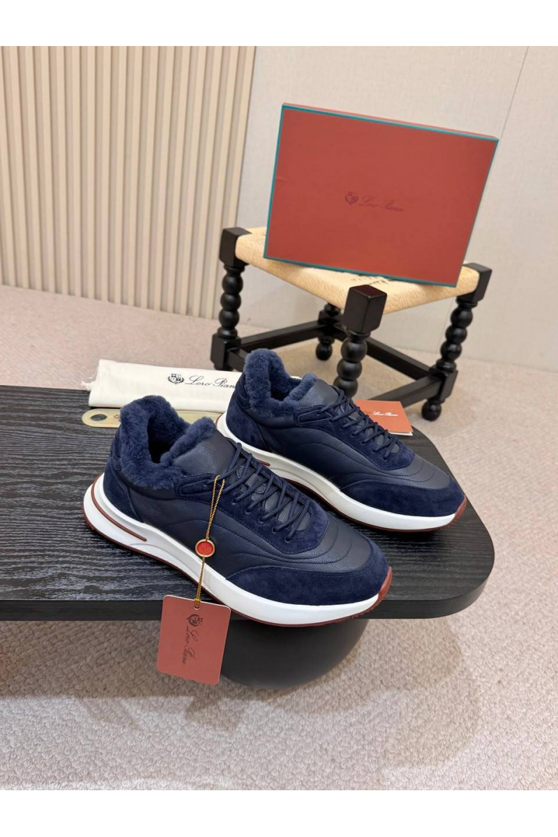 Loro Piana Кроссовки с мехом Week End Walk Evo premium