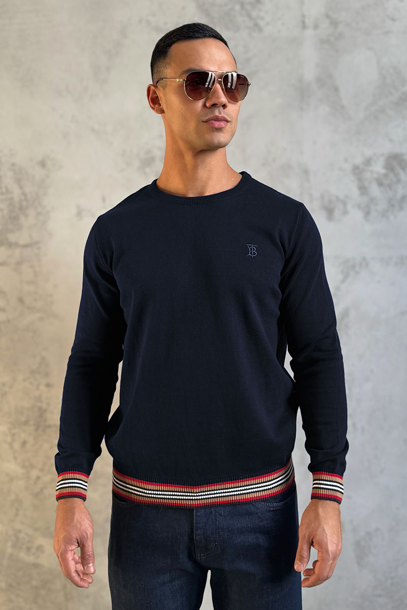 Burberry Мужской джемпер TB logo embroidered - Navy