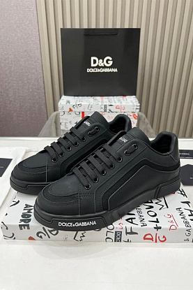 Мужские кожаные кроссовки Portofino - Black