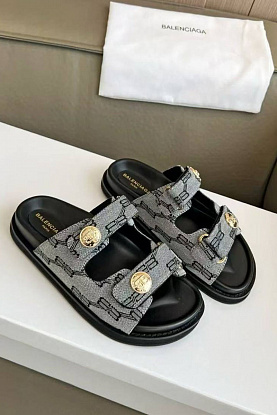 Женские шлёпанцы Jacquard Premium - Grey