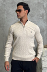 Мужской джемпер cable-knit - Beige