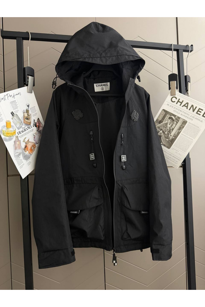 Chаnеl Женская нейлоновая ветровка premium - Black