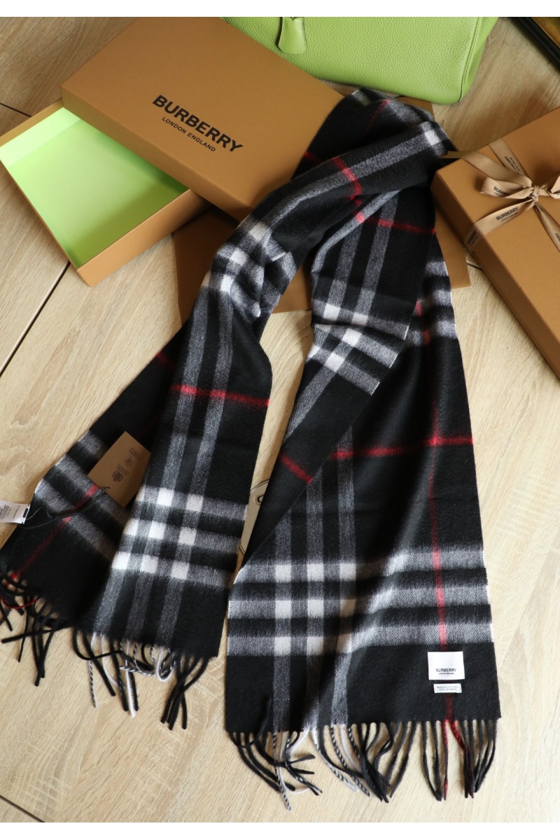 Burberry Шарф Check premium 168x30 см - Black