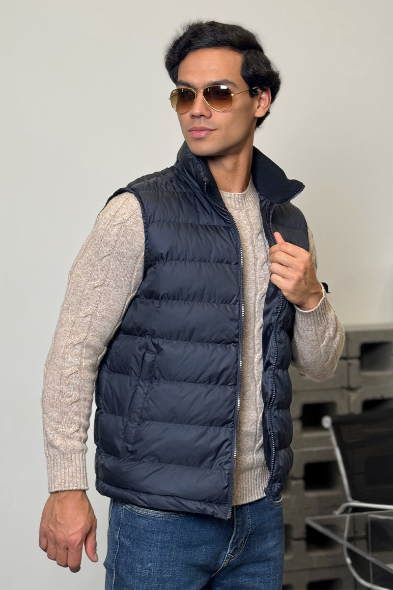 Hugо Воss Мужской тёмно-синий жилет 