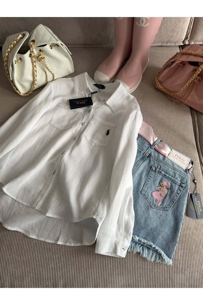 Polo Ralph Lauren Женская белая рубашка premium