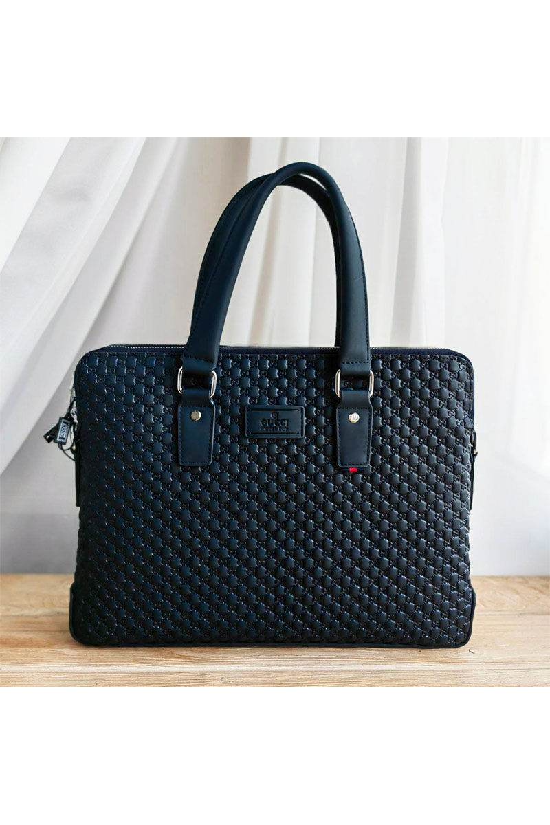 Gucci Кожаная сумка GG Supreme briefcase 38х28 см