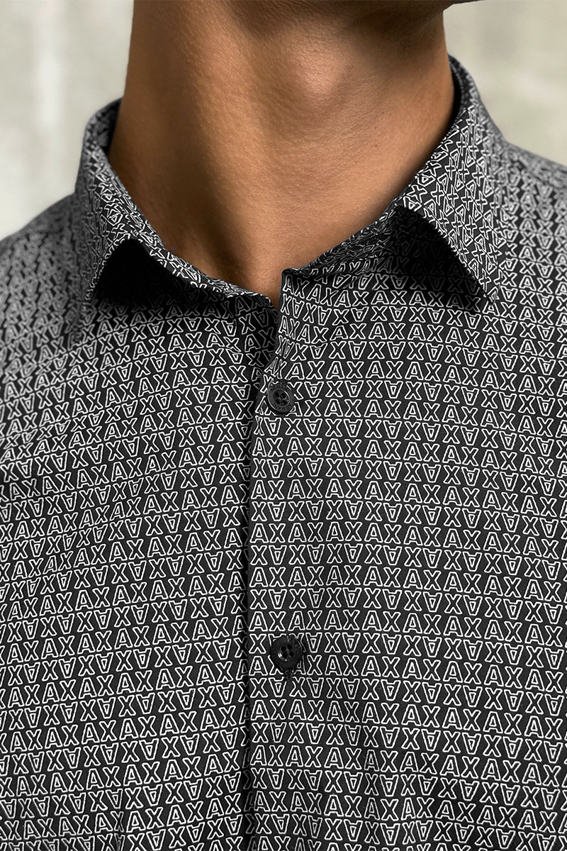 Emporio Armani EA7 Мужская чёрная рубашка