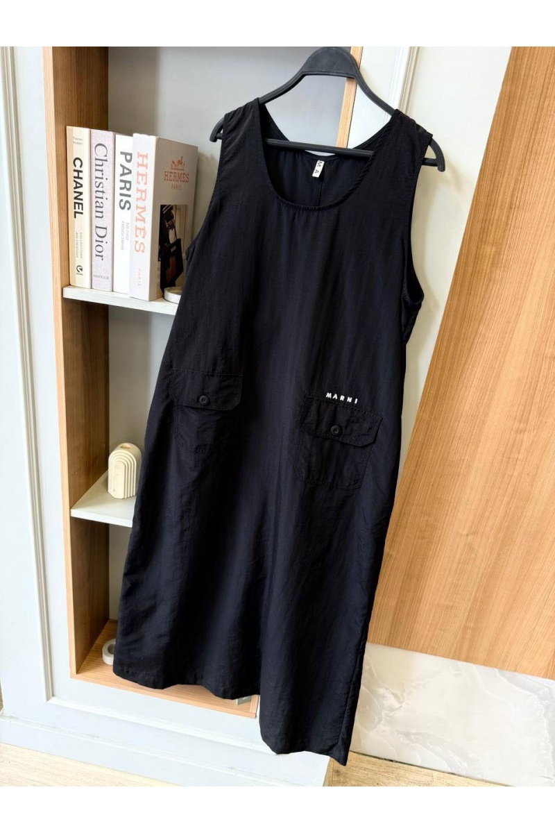 Designer Clothing Женское чёрное платье Marni