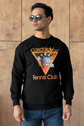 Чёрный свитшот tennis club 