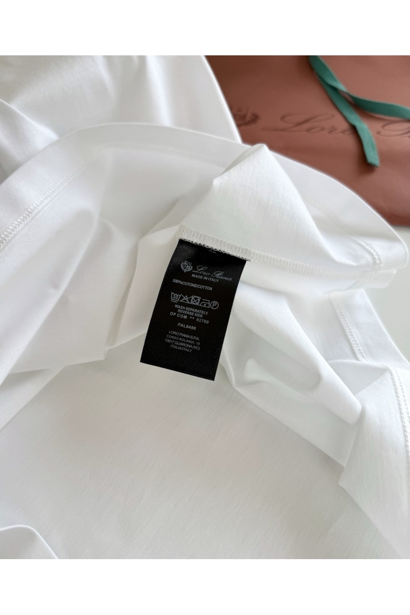 Loro Piana Мужская белая футболка premium
