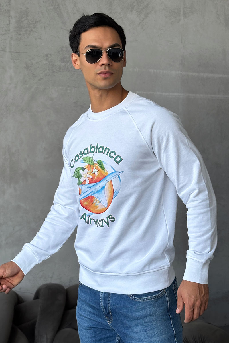 Casablanca Белый свитшот Orbite Autour De l'Orange