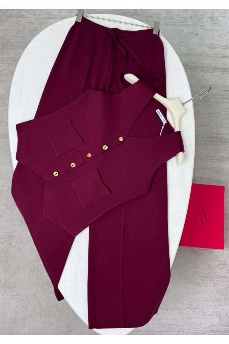 Schiaparelli Женский бордовый костюм premium