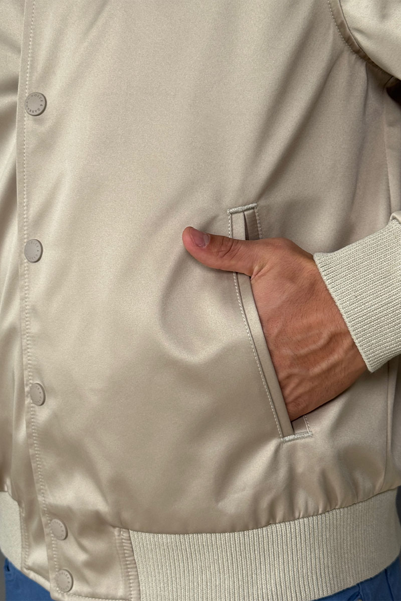 Dоlсе & Gаbbаnа Мужской бежевый бомбер logo-plaque 