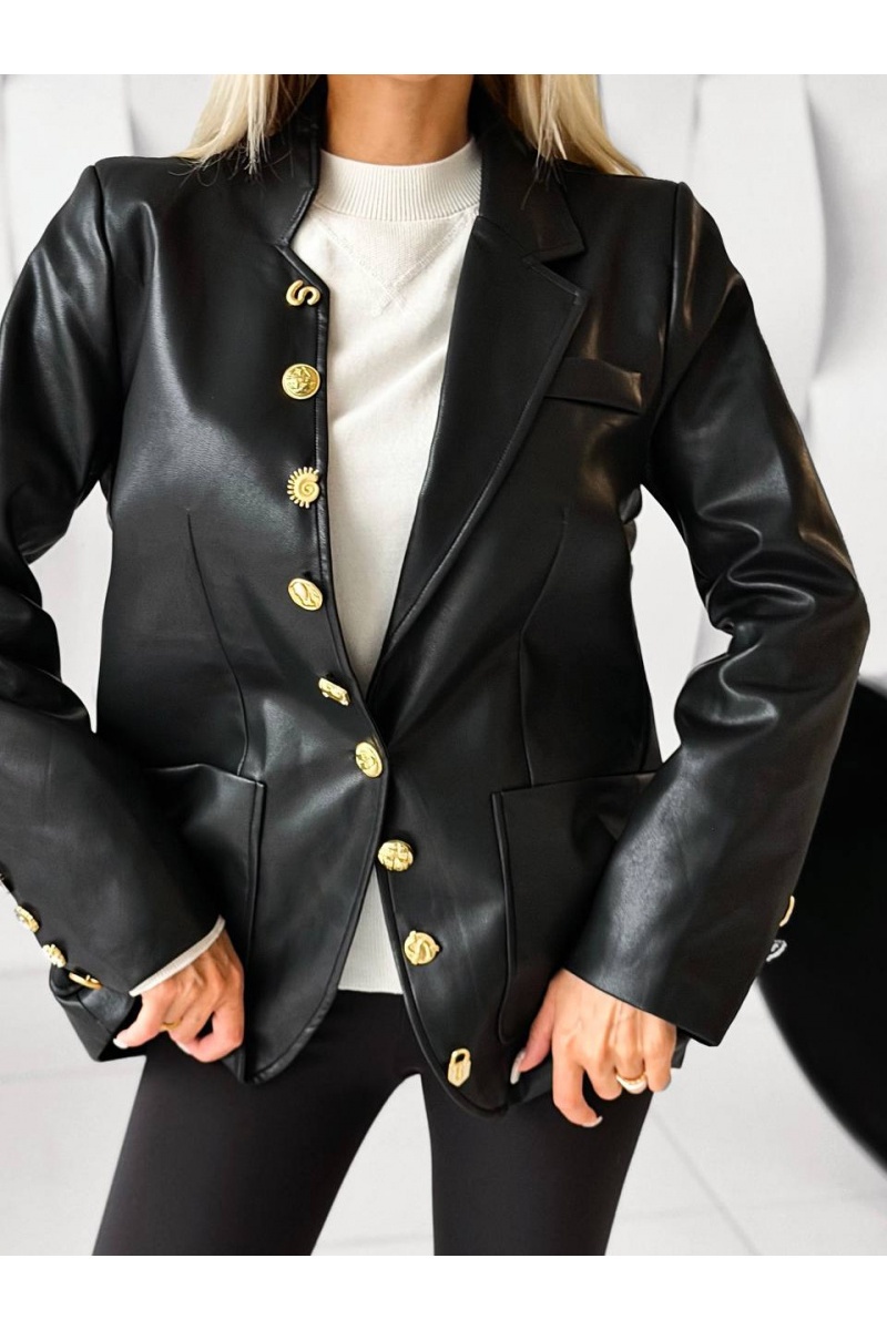 Schiaparelli Женский пиджак из эко кожи Premium - Black