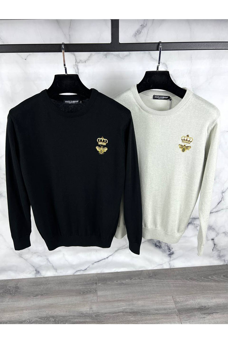 Dоlсе & Gаbbаnа Серый джемпер bee crown embroidered