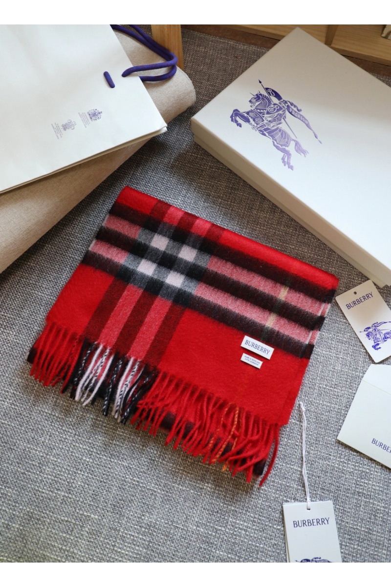 Burberry Шарф two-tone Check premium 168x30 см - Red