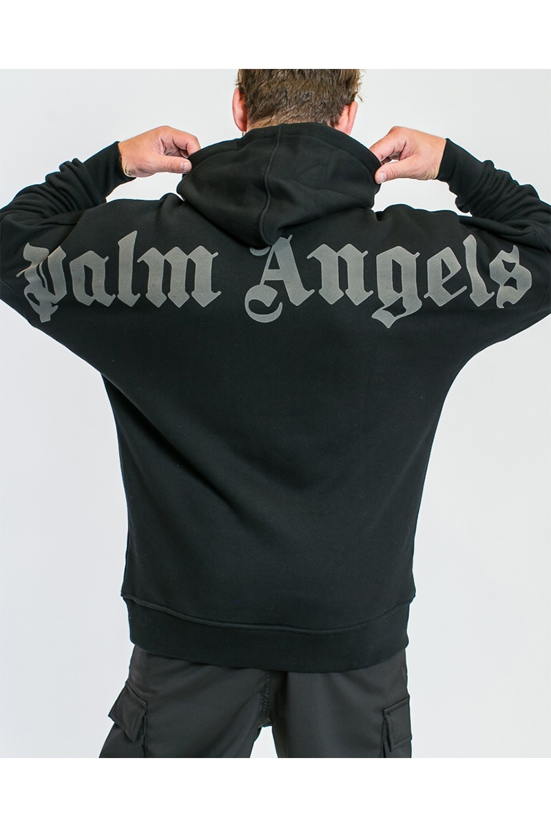 Palm Angels Утеплённое оверсайз худи Classic Logo - Black