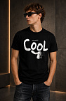 Чёрная оверсайз футболка Cool-print