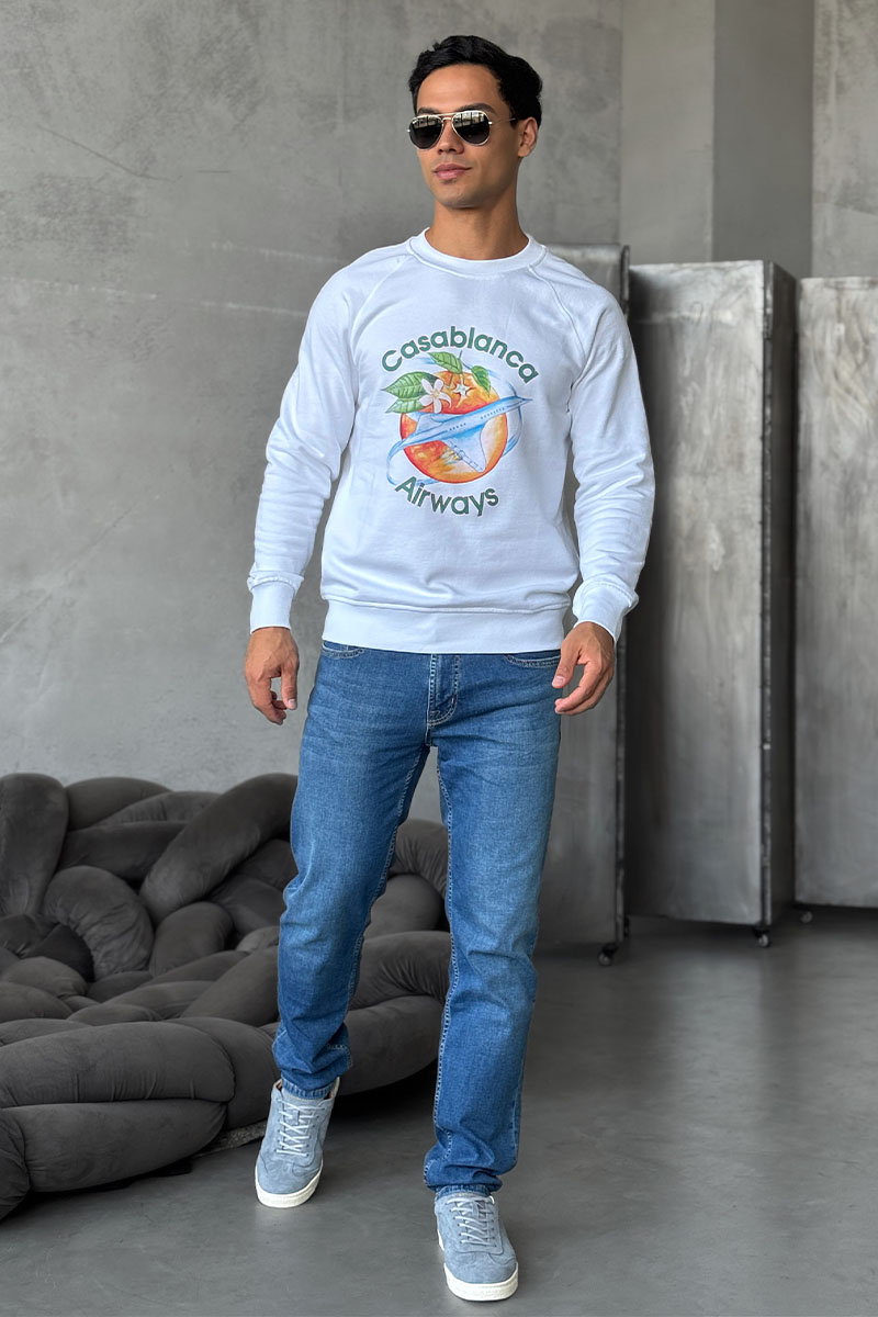 Casablanca Белый свитшот Orbite Autour De l'Orange