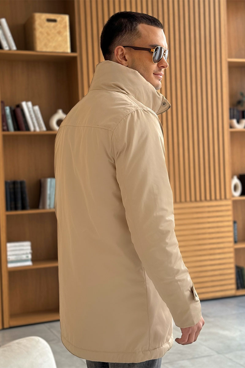 Burberry Мужское пальто бежевого цвета