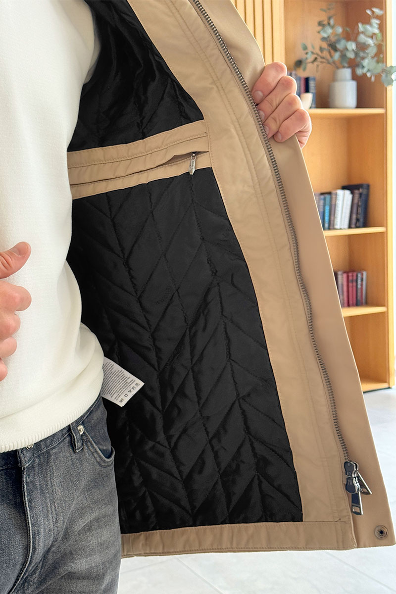 Burberry Мужское пальто бежевого цвета