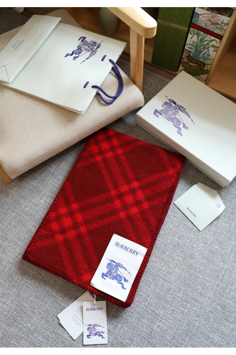 Burberry Шарф Check premium 182x30 см - Red