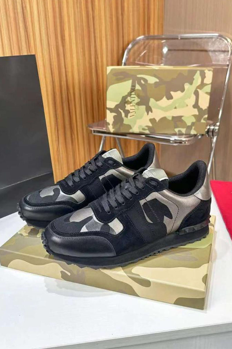 Valentino Комбинированные кроссовки Rockrunner - Black / Grey