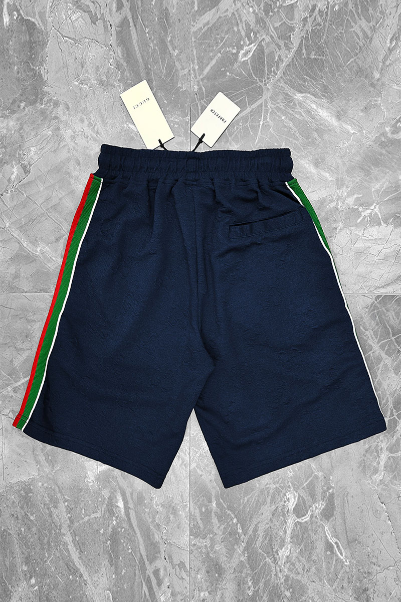 Gucci Брендовые мужские шорты тёмно-синего цвета